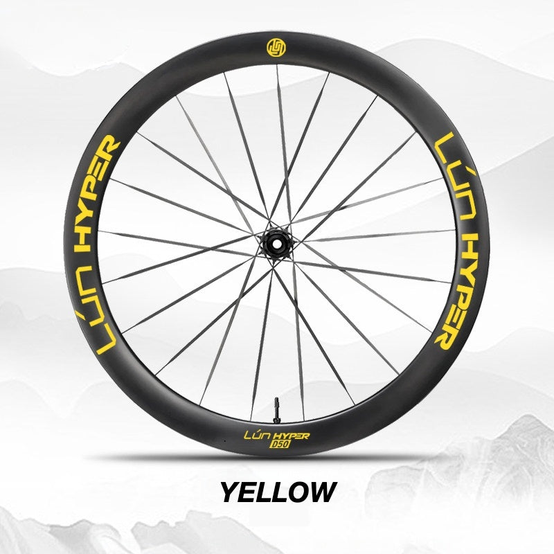 Infinity Logo Decals for Lún HYPER 5 D50 Gen 5 Wheelset | Waterproof Rim Overlay Stickers（Complete Decal Set for Two Wheels + Spare Decals Included）