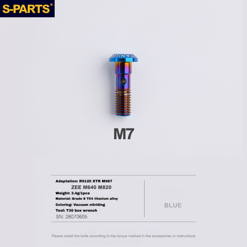 Болт корпуса суппорта S-PARTS из титана для Shimano R9120/R8070/M9120/M8100 | SRAM RED FOECE – легкие анодированные крепежные винты для тормозов