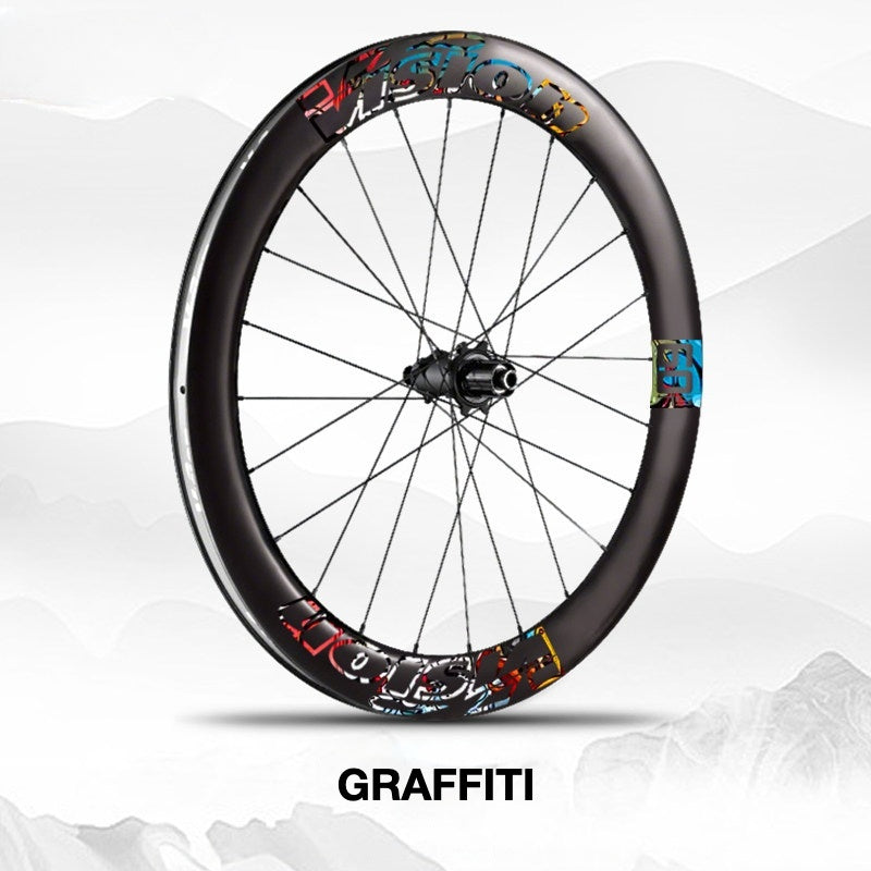 Custom Decal Kit for VISION METRON SL60 Wheels | Road Bike Carbon Rim Wrap Stickers(Complete Wheelset Decal Kit + Spare Set)