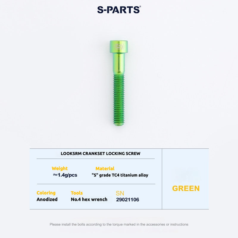 Tornillos de titanio S-PARTS para adaptarse a las cubiertas de cigüeñal de titanio SRM PM9 para los lados de transmisión y no transmisión.
