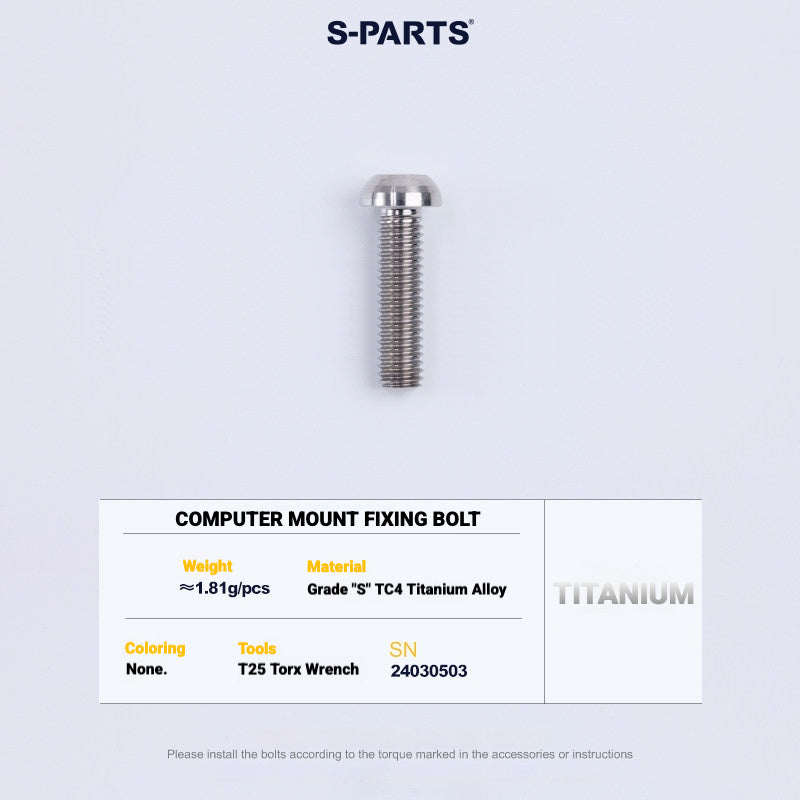 S-PARTS TC4 Titanium Bolt Kit for Colnago Y1RS | Frame & Cockpit Screw Upgrade