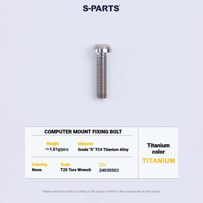 S-PARTS TC4 Titanium Bolt Kit for Colnago Y1RS | Frame & Cockpit Screw Upgrade