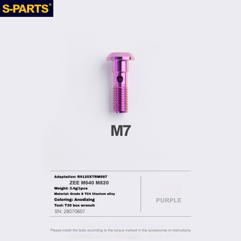 Болт корпуса суппорта S-PARTS из титана для Shimano R9120/R8070/M9120/M8100 | SRAM RED FOECE – легкие анодированные крепежные винты для тормозов