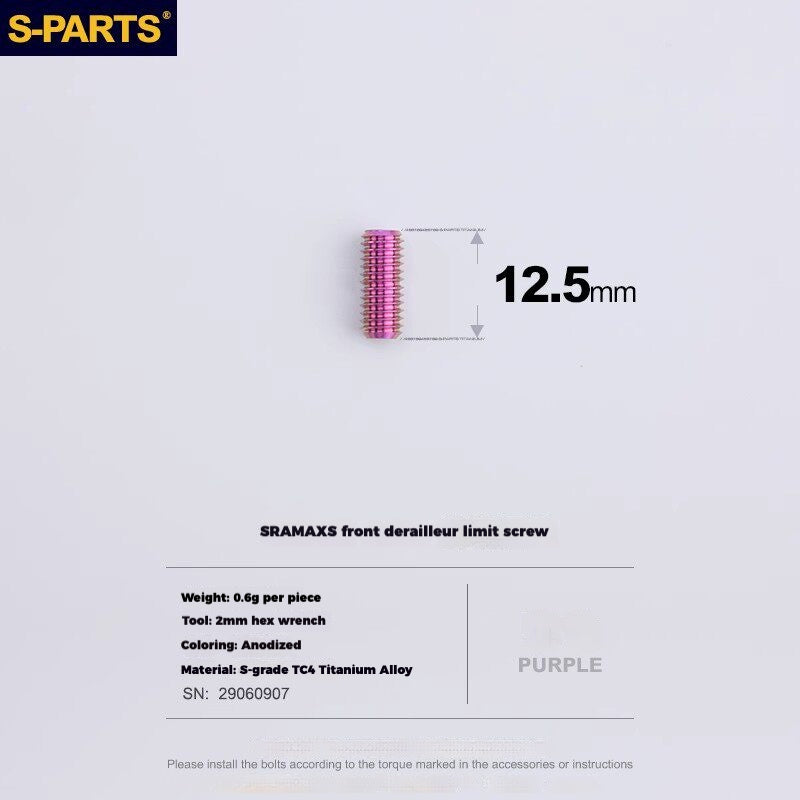 Viti per deragliatore in titanio S-PARTS compatibili con SRAM RED AXS