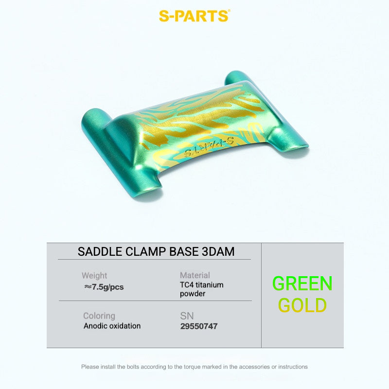 S-PARTS Titanium Saddle Clamp Yoke Kit for Cannondale SystemSix Gen 5 | 3D Printed Lightweight Seatpost Upgrade