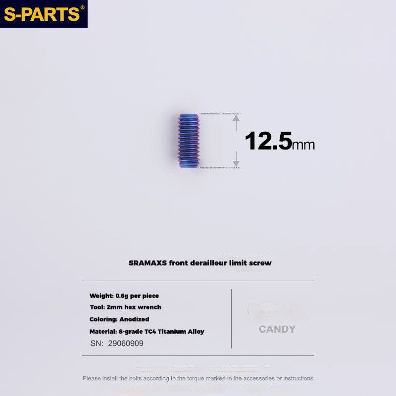 Viti per deragliatore in titanio S-PARTS compatibili con SRAM RED AXS