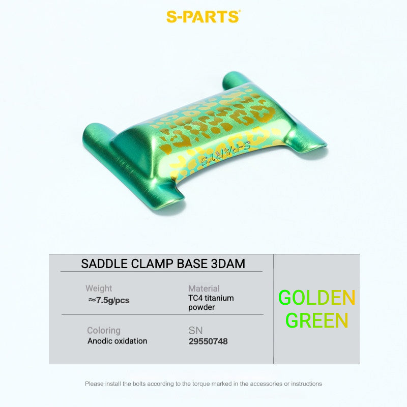 S-PARTS Titanium Saddle Clamp Yoke Kit for Cannondale SystemSix Gen 5 | 3D Printed Lightweight Seatpost Upgrade
