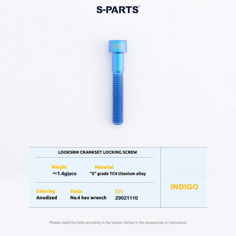 Tornillos de titanio S-PARTS para adaptarse a las cubiertas de cigüeñal de titanio SRM PM9 para los lados de transmisión y no transmisión.