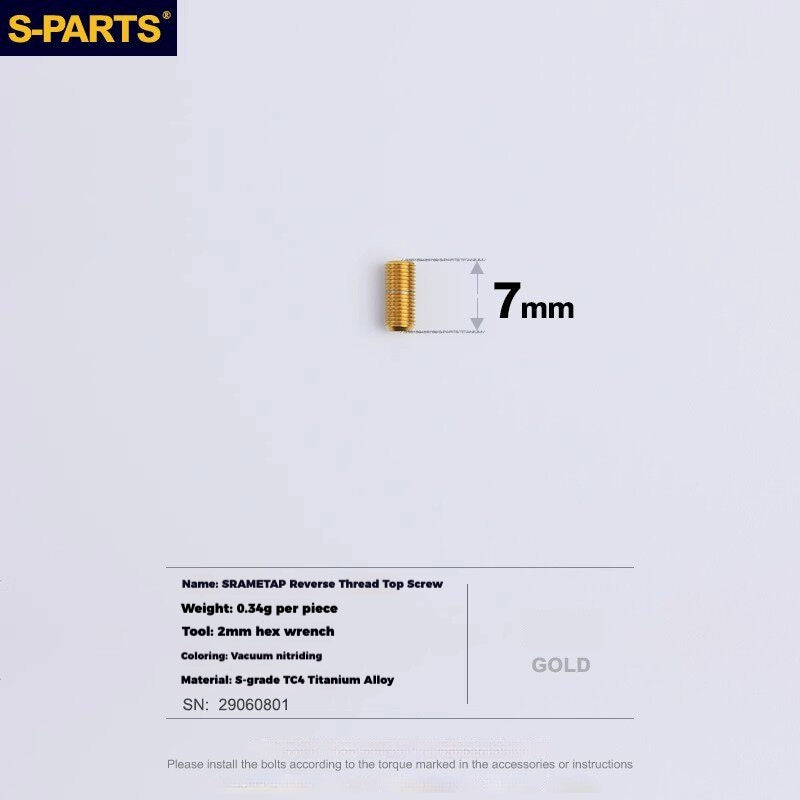 Viti per deragliatore in titanio S-PARTS compatibili con SRAM RED AXS