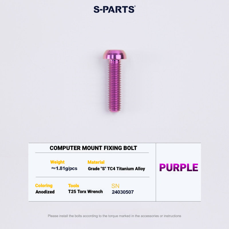 S-PARTS TC4 Titanium Bolt Kit for Colnago Y1RS | Frame & Cockpit Screw Upgrade
