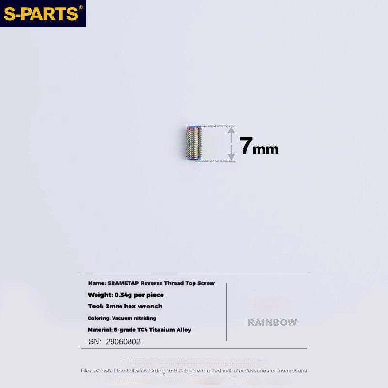Viti per deragliatore in titanio S-PARTS compatibili con SRAM RED AXS
