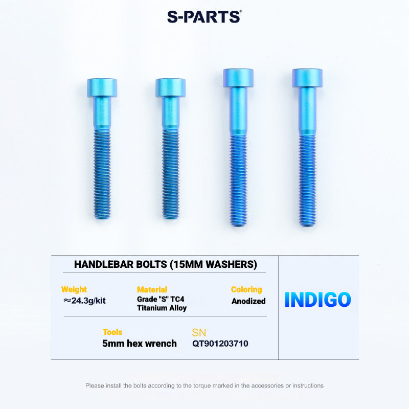 S-PARTS TC4 Titanium Bolt Kit for Colnago Y1RS | Frame & Cockpit Screw Upgrade