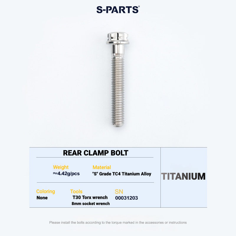 S-PARTS Titanium Saddle Clamp Yoke Kit for Cannondale SystemSix Gen 5 | 3D Printed Lightweight Seatpost Upgrade