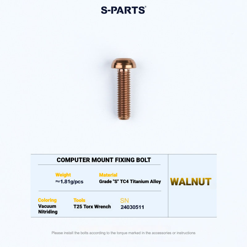 S-PARTS TC4 Titanium Bolt Kit for Colnago Y1RS | Frame & Cockpit Screw Upgrade