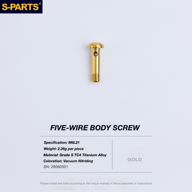S-PARTS Titanium Disc Brake Bolt Kit for TRP DHR EVO | Ultra-Light MTB Brake Hardware