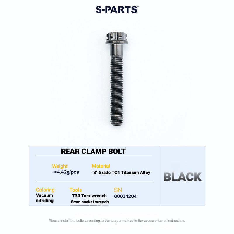 S-PARTS Titanium Saddle Clamp Yoke Kit for Cannondale SystemSix Gen 5 | 3D Printed Lightweight Seatpost Upgrade