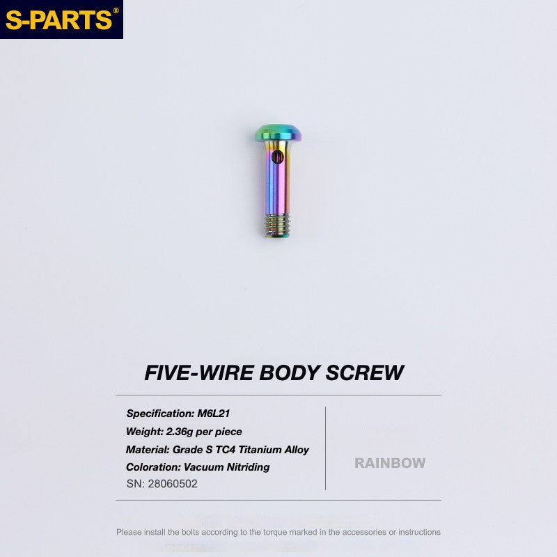 S-PARTS Titanium Disc Brake Bolt Kit for TRP DHR EVO | Ultra-Light MTB Brake Hardware