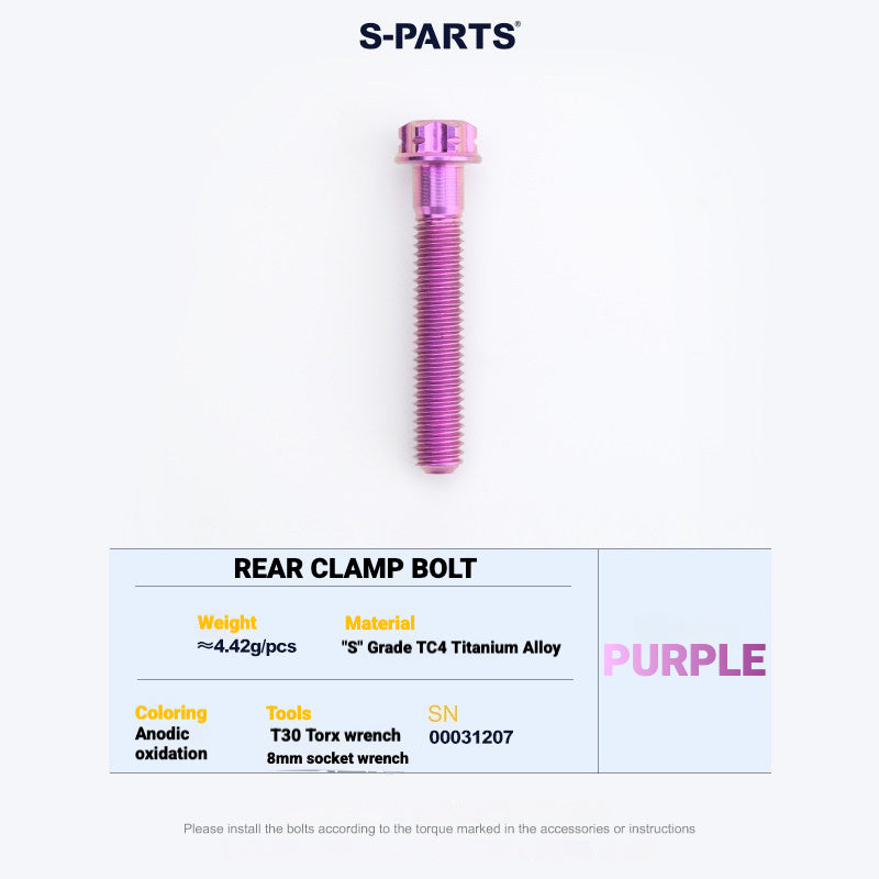 S-PARTS Titanium Saddle Clamp Yoke Kit for Cannondale SystemSix Gen 5 | 3D Printed Lightweight Seatpost Upgrade