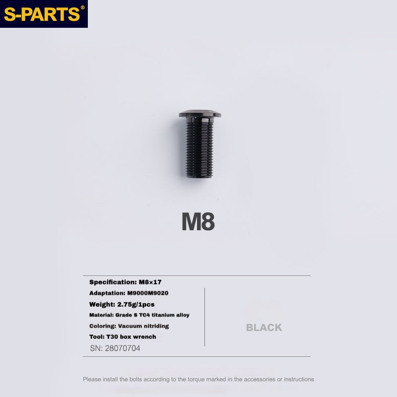 Болт корпуса суппорта S-PARTS из титана для Shimano R9120/R8070/M9120/M8100 | SRAM RED FOECE – легкие анодированные крепежные винты для тормозов
