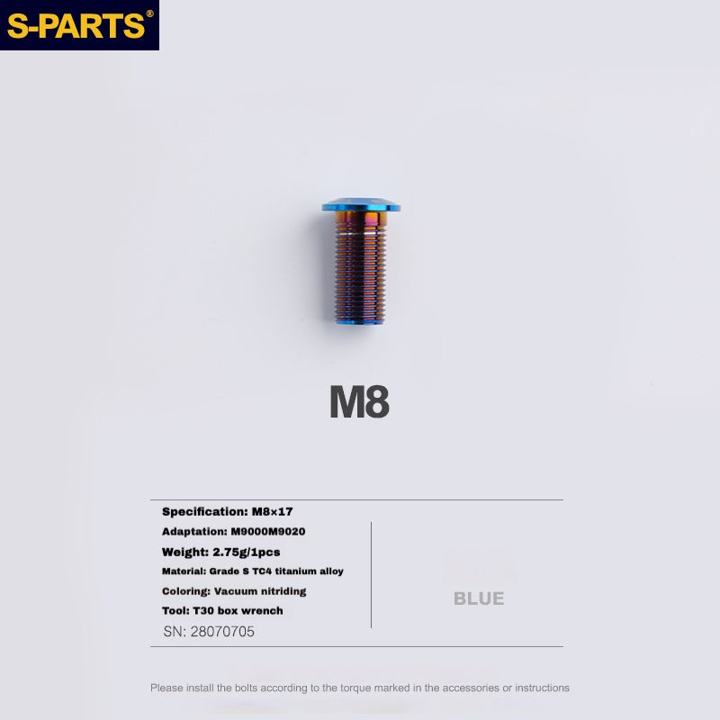 Болт корпуса суппорта S-PARTS из титана для Shimano R9120/R8070/M9120/M8100 | SRAM RED FOECE – легкие анодированные крепежные винты для тормозов