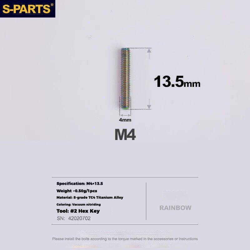 Viti per deragliatore in titanio S-PARTS compatibili con SRAM RED AXS