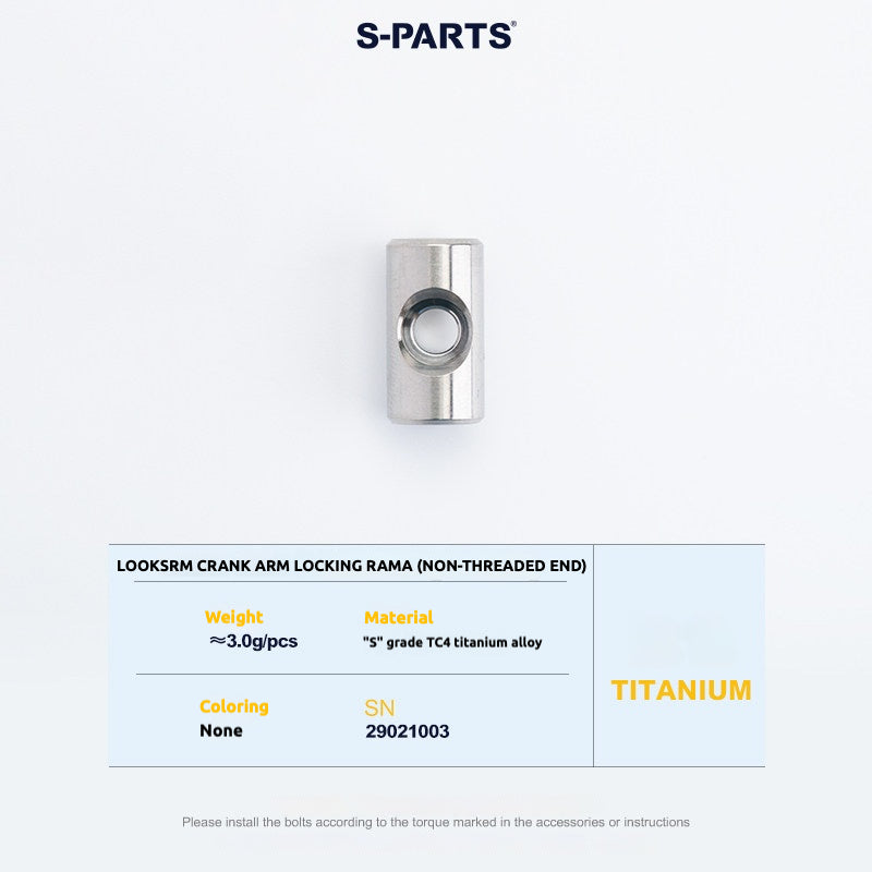 Tornillos de titanio S-PARTS para adaptarse a las cubiertas de cigüeñal de titanio SRM PM9 para los lados de transmisión y no transmisión.