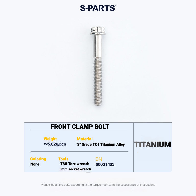 S-PARTS Titanium Saddle Clamp Yoke Kit for Cannondale SystemSix Gen 5 | 3D Printed Lightweight Seatpost Upgrade