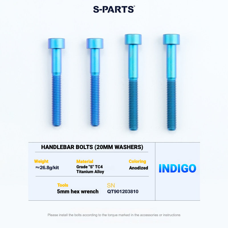 S-PARTS TC4 Titanium Bolt Kit for Colnago Y1RS | Frame & Cockpit Screw Upgrade