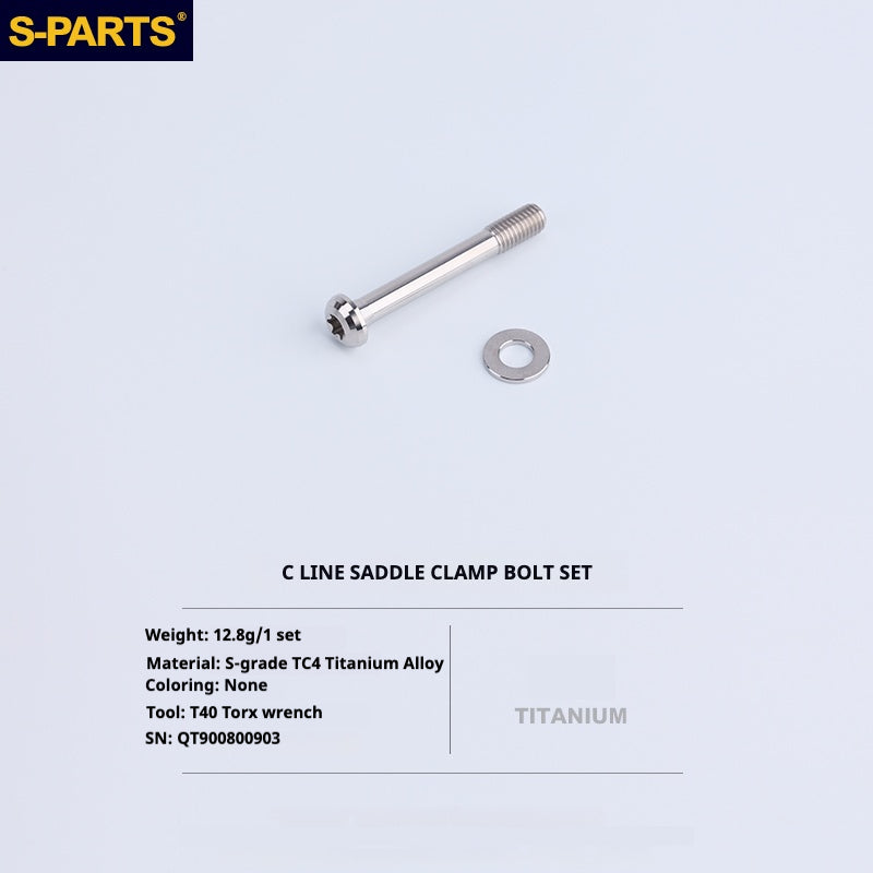 Kit d'amélioration de boulons en titane S-PARTS pour Brompton | Ensemble de visserie légère TC4 CNC pour cadre et charnière