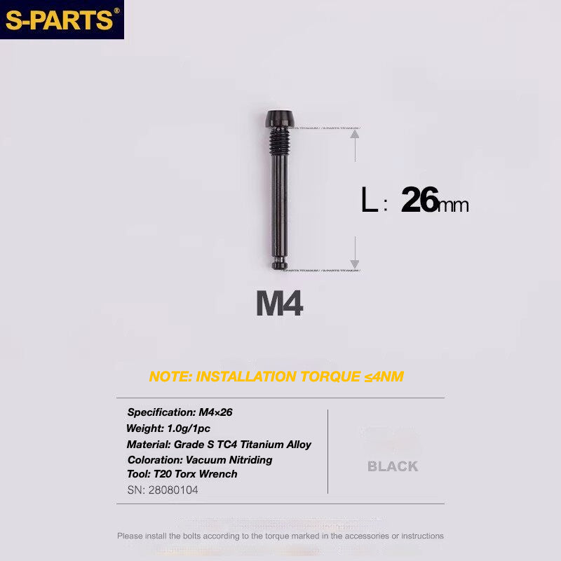 S-PARTS Titanium Disc Brake Bolt Kit for TRP DHR EVO | Ultra-Light MTB Brake Hardware