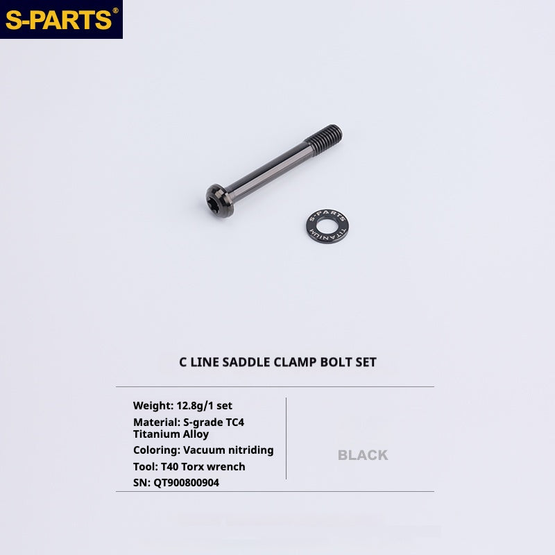 Kit d'amélioration de boulons en titane S-PARTS pour Brompton | Ensemble de visserie légère TC4 CNC pour cadre et charnière