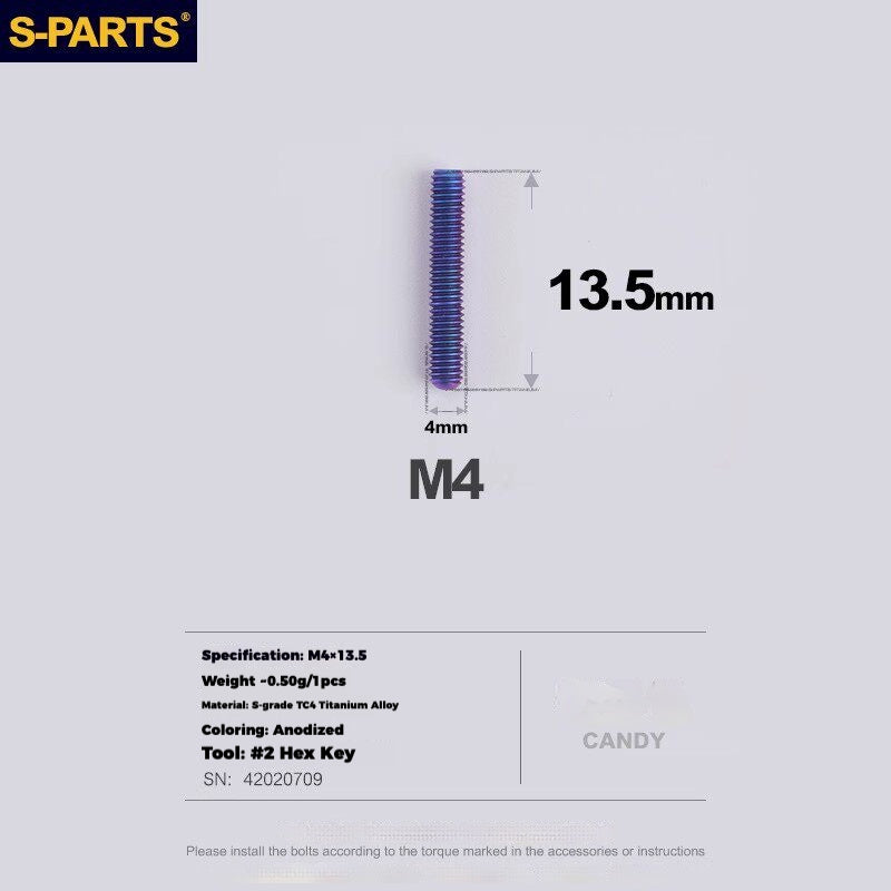 Viti per deragliatore in titanio S-PARTS compatibili con SRAM RED AXS