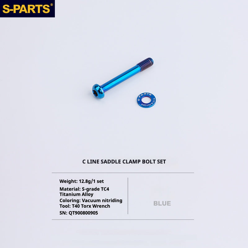 Kit d'amélioration de boulons en titane S-PARTS pour Brompton | Ensemble de visserie légère TC4 CNC pour cadre et charnière
