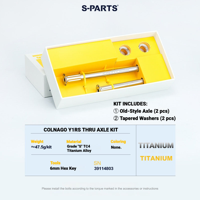 S-PARTS TC4 Titanium Bolt Kit for Colnago Y1RS | Frame & Cockpit Screw Upgrade
