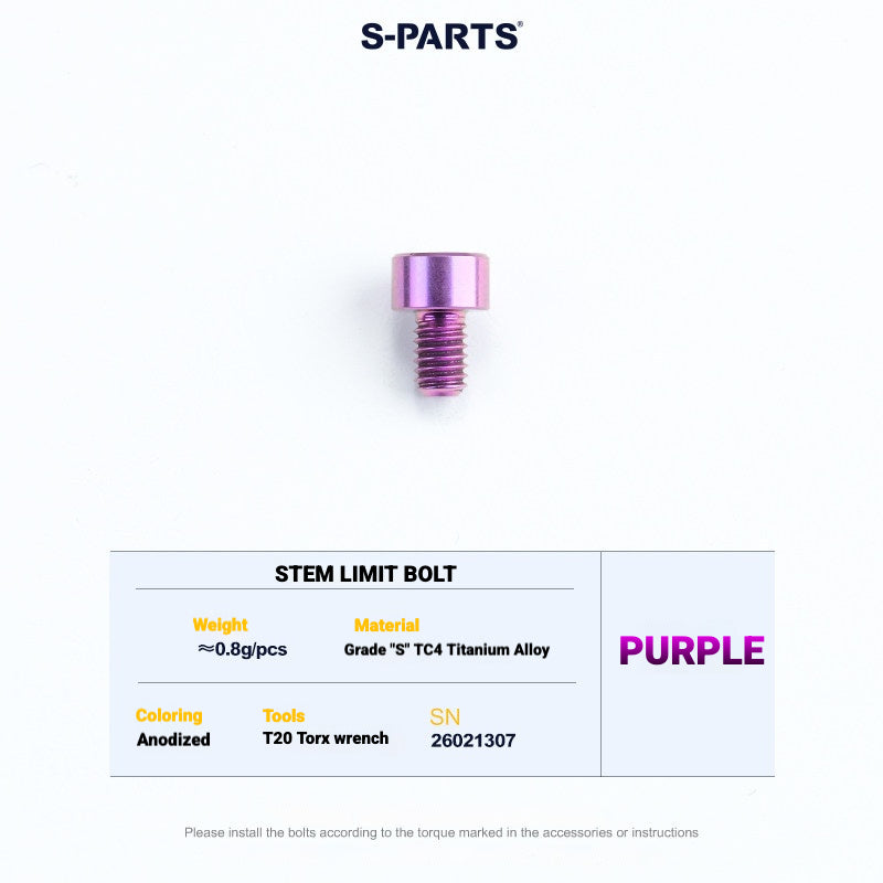 S-PARTS TC4 Titanium Bolt Kit for Colnago Y1RS | Frame & Cockpit Screw Upgrade