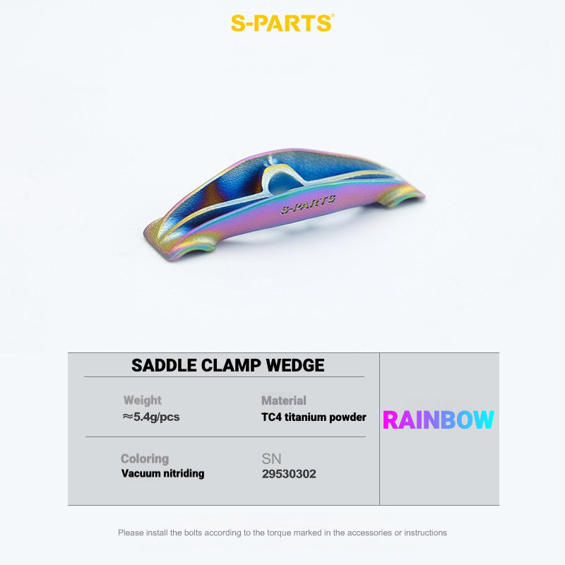 S-PARTS Titanium Saddle Clamp Yoke Kit for Cannondale SystemSix Gen 5 | 3D Printed Lightweight Seatpost Upgrade