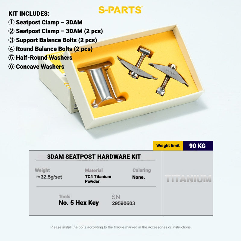 S-PARTS TC4 Titanium Bolt Kit for Colnago Y1RS | Frame & Cockpit Screw Upgrade