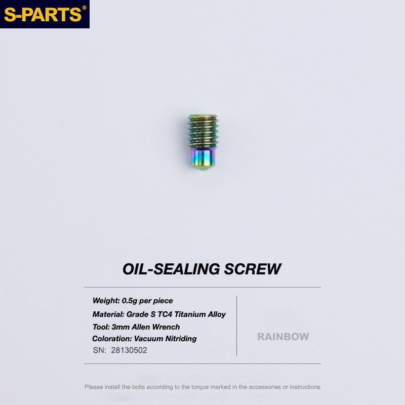 S-PARTS Titanium Disc Brake Bolt Kit for TRP DHR EVO | Ultra-Light MTB Brake Hardware