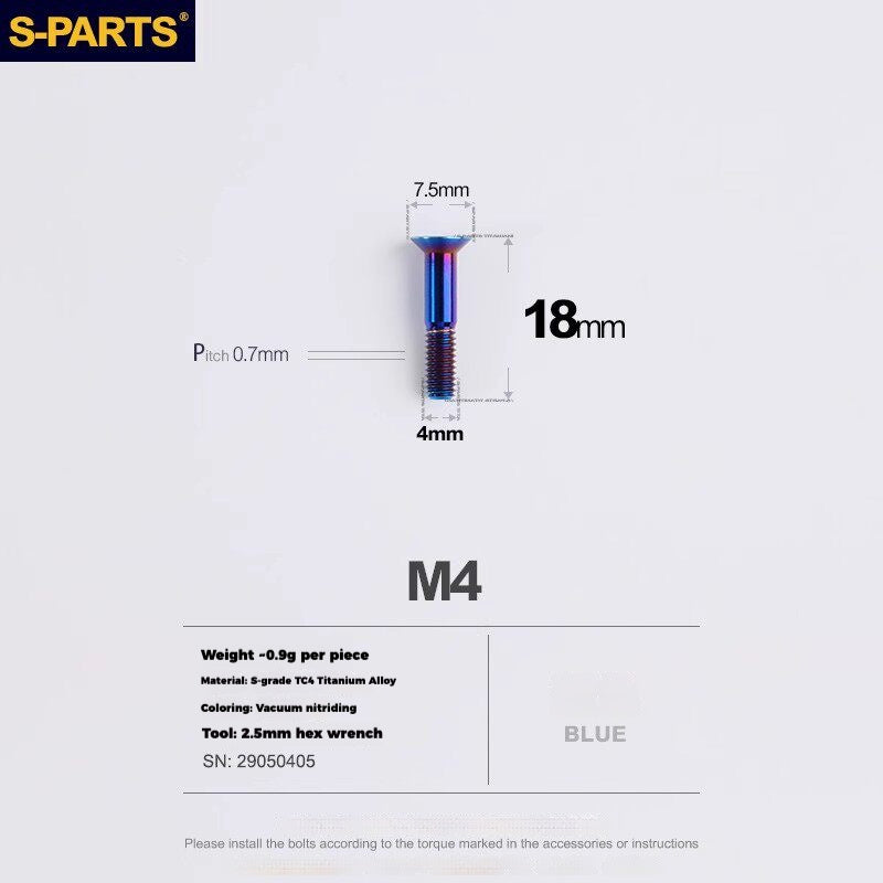 Viti per deragliatore in titanio S-PARTS compatibili con SRAM RED AXS