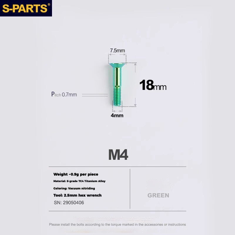 Viti per deragliatore in titanio S-PARTS compatibili con SRAM RED AXS
