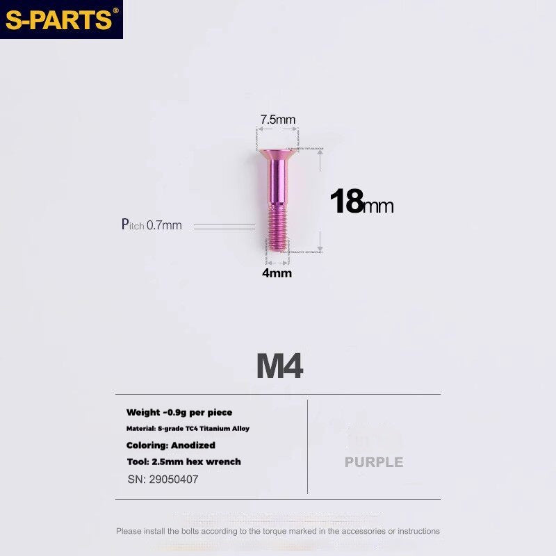 Viti per deragliatore in titanio S-PARTS compatibili con SRAM RED AXS