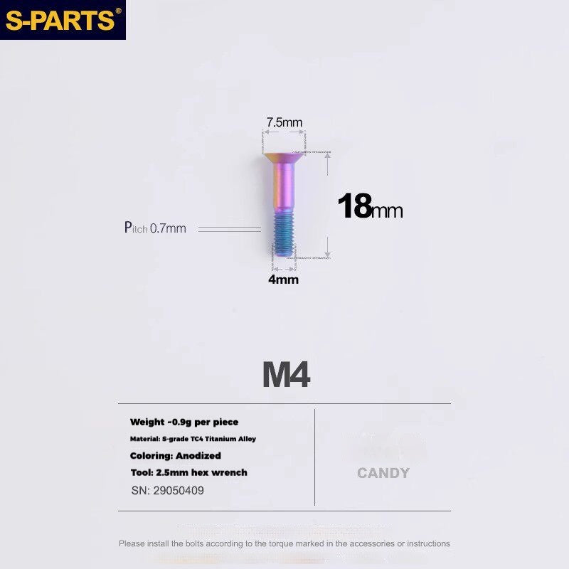 Viti per deragliatore in titanio S-PARTS compatibili con SRAM RED AXS