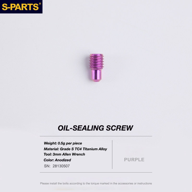 S-PARTS Titanium Disc Brake Bolt Kit for TRP DHR EVO | Ultra-Light MTB Brake Hardware