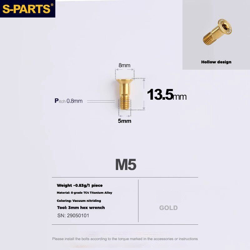 Viti per deragliatore in titanio S-PARTS compatibili con SRAM RED AXS