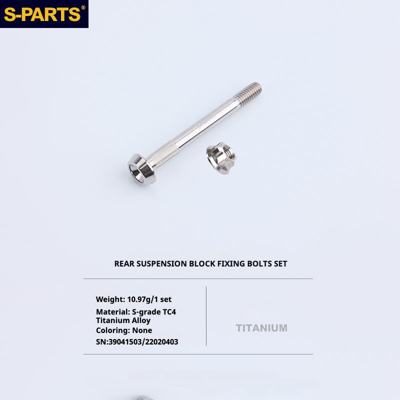 Kit d'amélioration de boulons en titane S-PARTS pour Brompton | Ensemble de visserie légère TC4 CNC pour cadre et charnière
