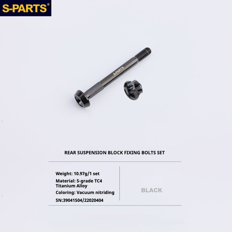 Kit d'amélioration de boulons en titane S-PARTS pour Brompton | Ensemble de visserie légère TC4 CNC pour cadre et charnière