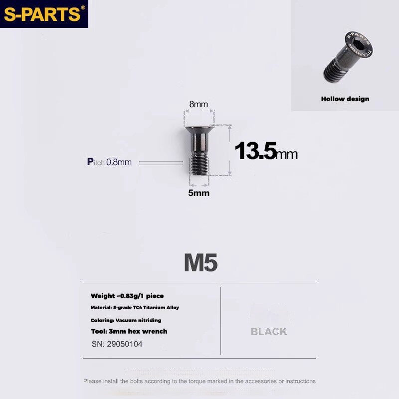 Viti per deragliatore in titanio S-PARTS compatibili con SRAM RED AXS