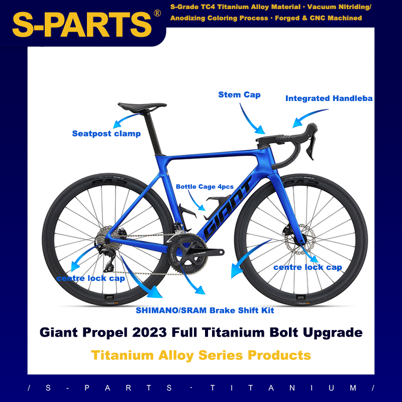 S-Parts Titanium Upgrade for Giant Propel 2023 SHIMANO 105 di2 (R7150/R7170) Shimano Dura Ace R9270 R9250 Di2 /SRAM RED AXS  Screw Bolt Nut