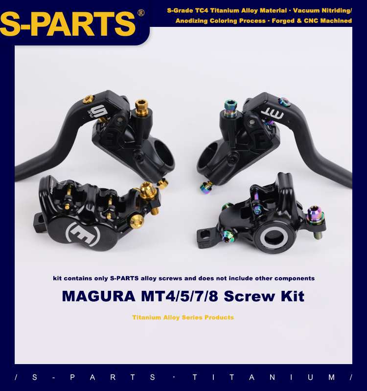 Kit de tornillos para freno de disco de aleación de titanio SPARTS compatible con Magura MT4/5/7/8