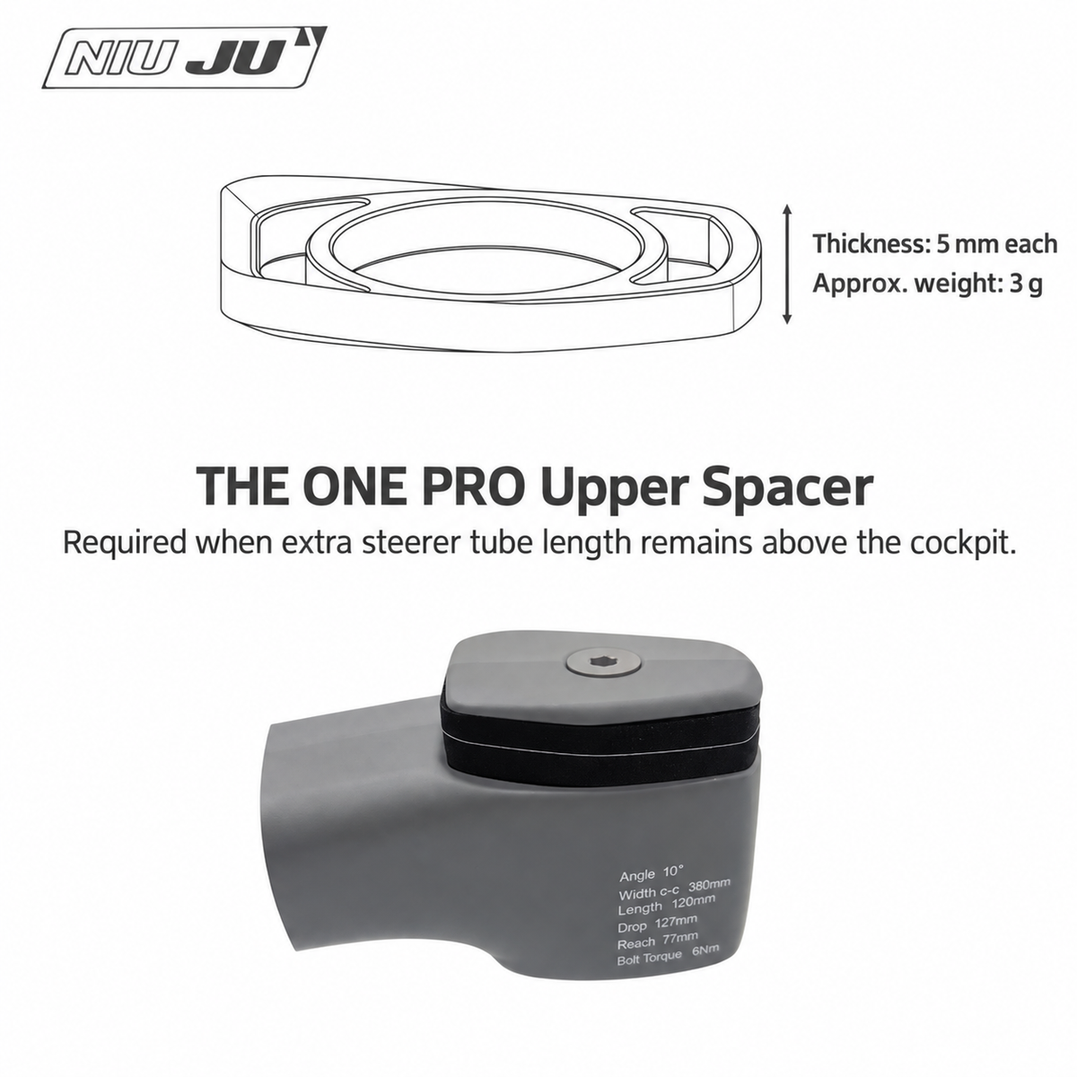Distanziatore per cuffie THE ONE PRO e adattatore integrato per il passaggio interno dei cavi